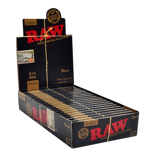 Raw Paper Black 1 1/4