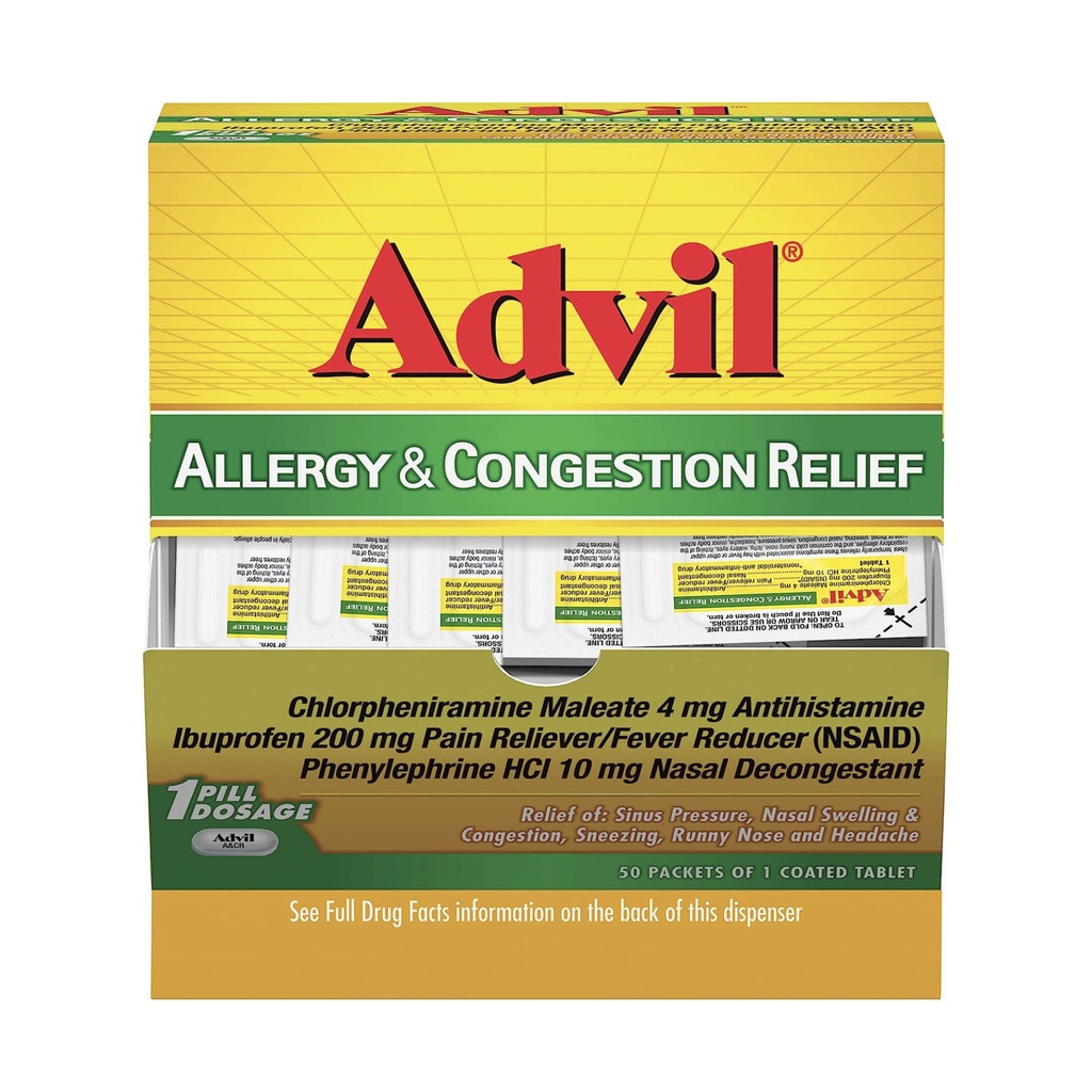 Advil Allergy & Congestion Relief (50Ct) Box